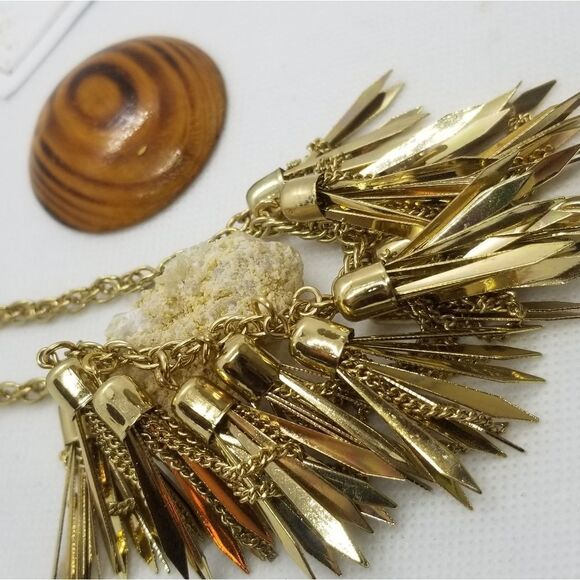 1920 flash sparkle gold necklace new with tags - Picture 1 of 2
